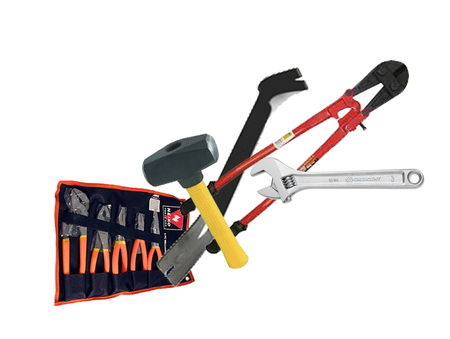 Essential Tools – Bolt Cutters, Wrenches, Pry Bars, etc.